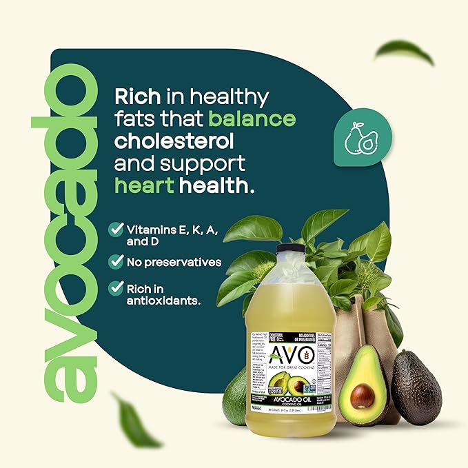 AVO NON GMO 100% Avocado Oil, 64 Fl-oz, NO Preservatives Added