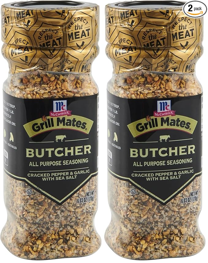 McCormick Grill Mates Cracked Pepper & Garlic Grilling Seasoning, 6.03 oz (Pack of 2)
