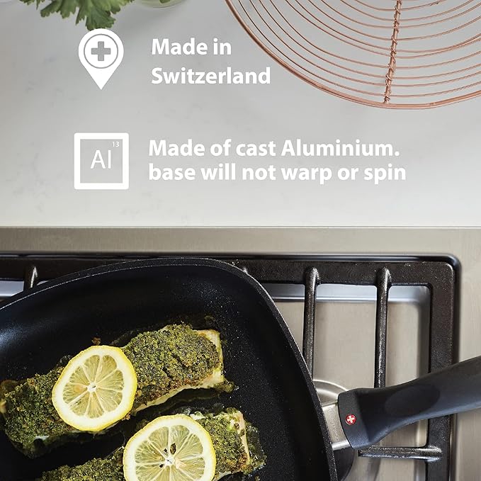 Swiss Diamond 8" 2.3Qt Casserole Pan HD Nonstick Diamond Coated Aluminum Casserole Pan Includes Lid
