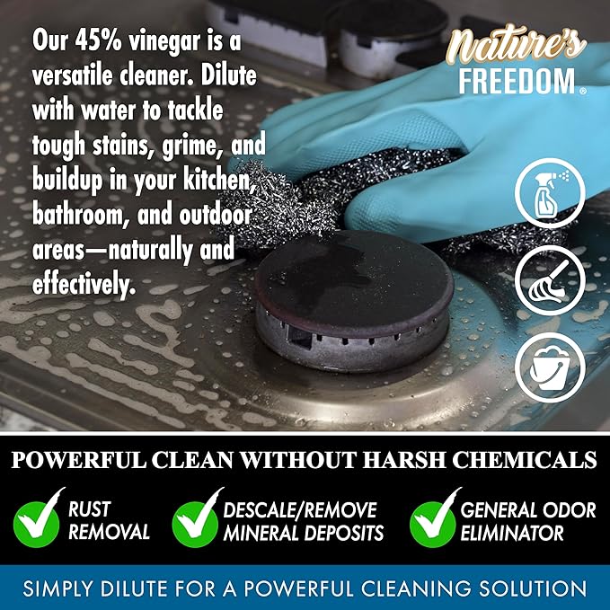Nature's Freedom 45% Vinegar (2 Gallon)