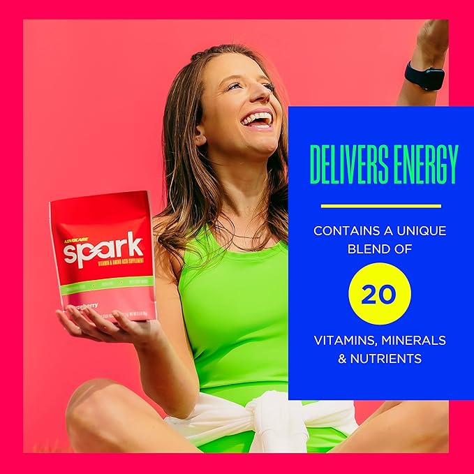 AdvoCare Spark Vitamin & Amino Acid Supplement - Focus & Energy Drink Powder Mix with Vitamin A