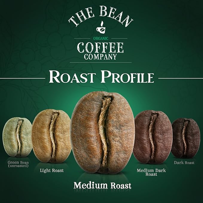 The Bean Organic Coffee Company Chocolate Macadamia Nut, Medium Roast, Ground Coffee, 16-Ounce Bag