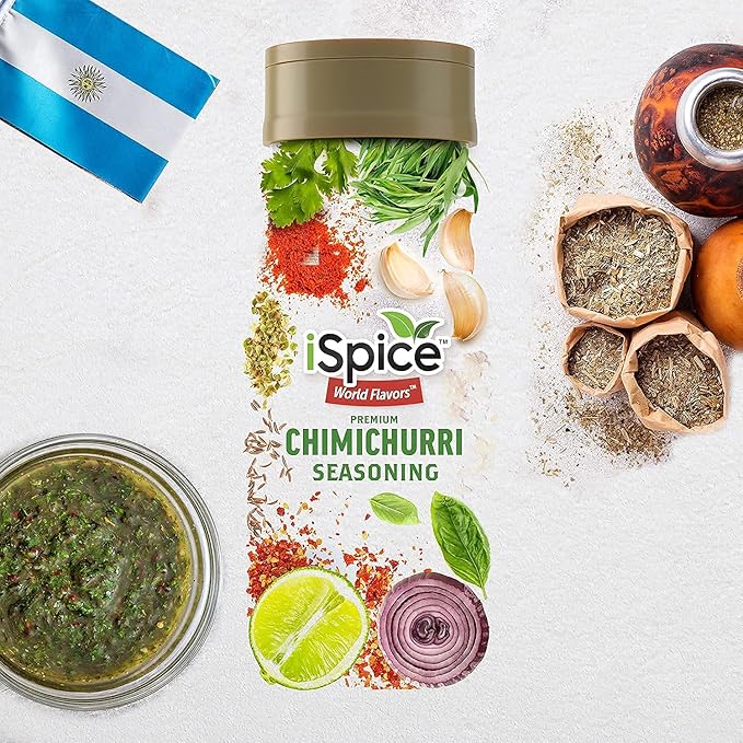 iSpice - Low-Sodium, Sugar-Free 1 Pack CHIMICHURRI SEASONING World Flavor Super Spice Blend | All