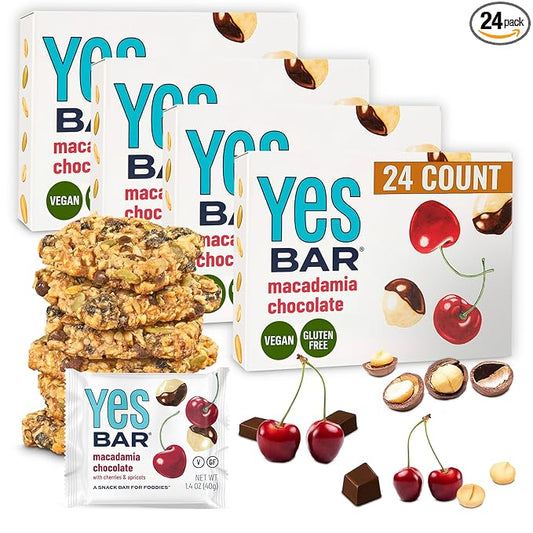The YES Bar ??Macadamia Chocolate ??Plant Based Protein, Decadent Snack Bar ??Vegan, Paleo, Gluten