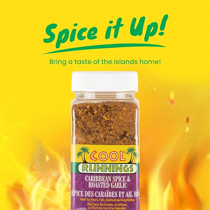 Cool Runnings Caribbean Spice & Roasted Garlic Powder 800g - Used for Grilling, Roasting, and