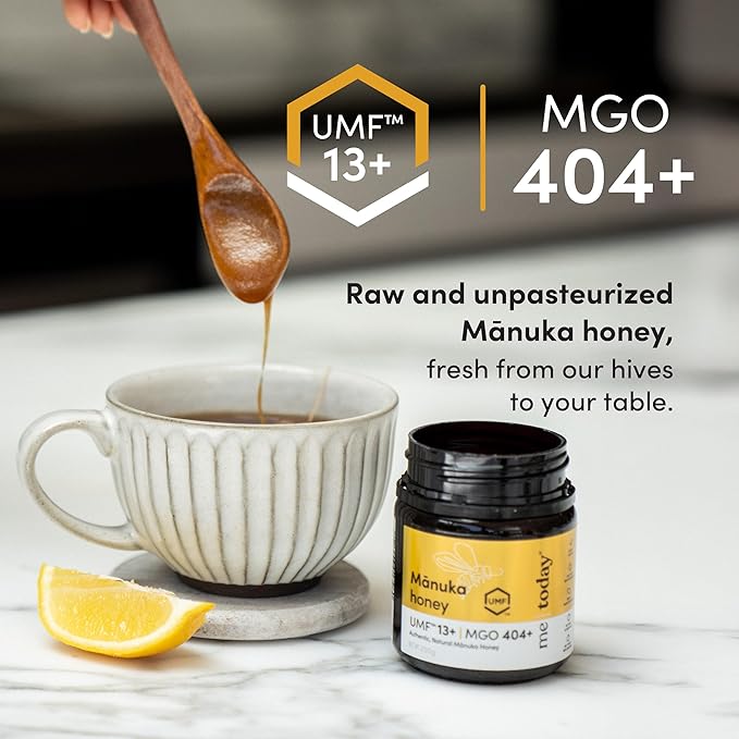Me Today Manuka Honey, UMF 13+/MGO 404+ from New Zealand Authentic, Raw & Unpasteurized Honey | Raw