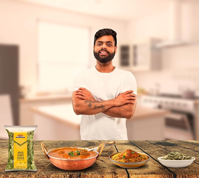 Rani Dried Curry Whole Leaves (Kari Neem Patha) Indian Spice 0.5oz (14g) ~ Non-irradiated | All
