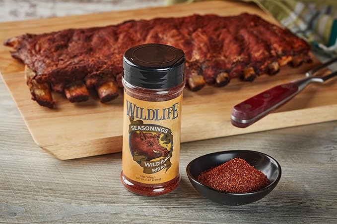 Wildlife Seasonings Wild Boar Rib Rub - Smoky and Savory Dry Rub Seasoning for Ribs, Pork, and