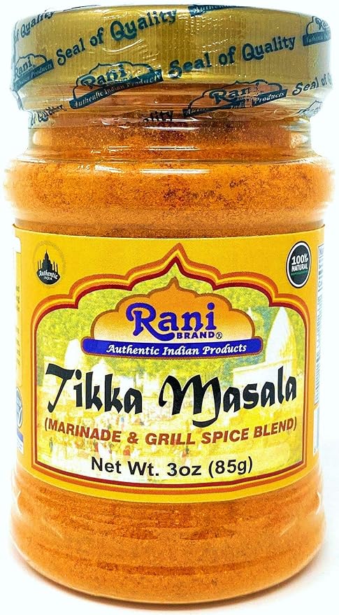 Rani Tikka Masala Indian 7-Spice Blend 3oz (85g) PET Jar, Pack of 12 ~ All Natural | Salt-Free |