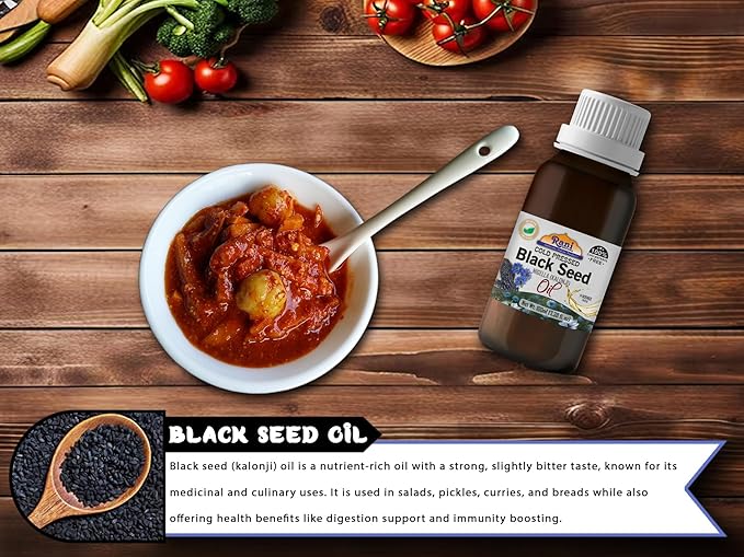Rani Pure Black Seed (Nigella, Kalonji) Oil 3.38 Fl oz (100ml) Cold Pressed ~ 100% Cholesterol Free