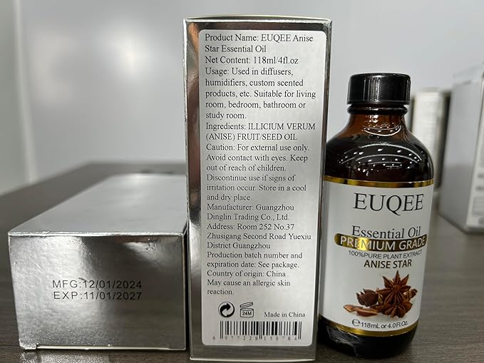 Anise Star Essential Oil 4oz / 118ML Large Capacity Anise Star Oil Pure & Premium Fragrance