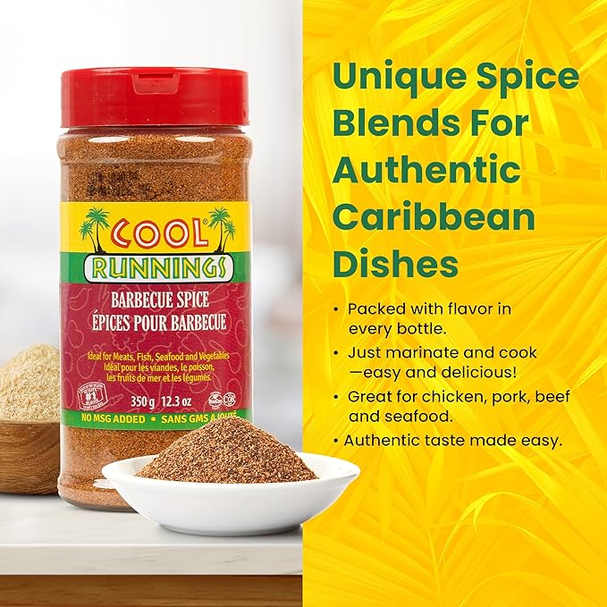 Cool Runnings Barbecue Spice 350g - Smoky and Flavorful Blend for Grilling, Roasting, and Seasoning