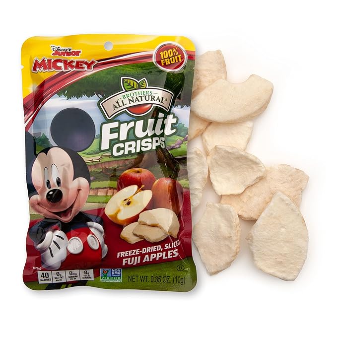 Brothers All Natural Disney Freeze Dried Fruit Crisps, Fuji Apple, 0.35 Oz (Pack of 12), Made with