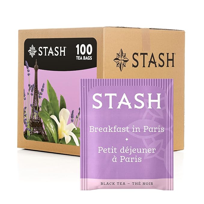 Stash Tea Breakfast in Paris Black Tea, Box of 100 Tea Bags