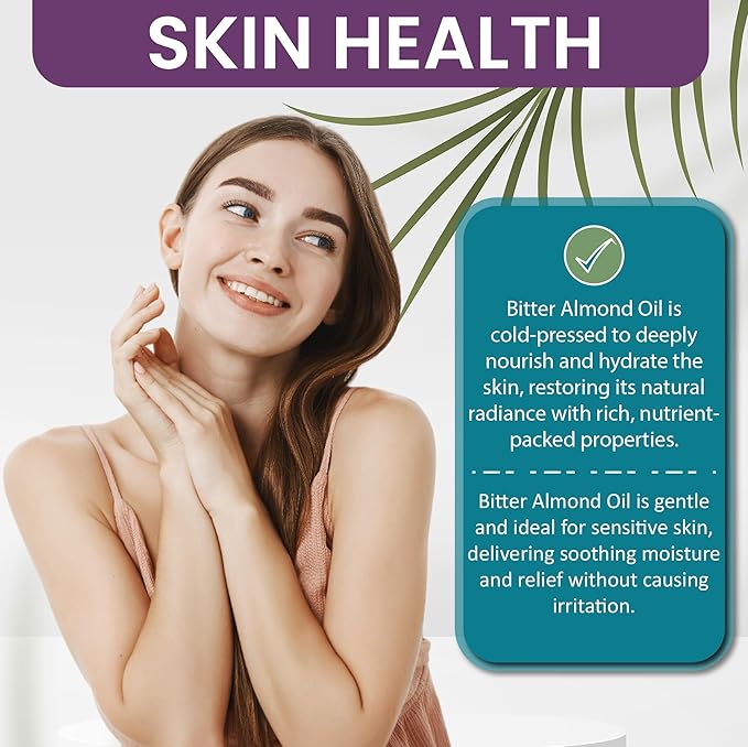 cocojojo Pure Bitter Almond Oil - Unrefined, Cold Pressed, Extra Virgin, All Natural - Perfect for