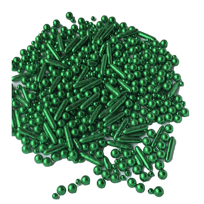 Sprinkles Green Pearl Sugar Candy Mix Size Baking Cake Decorations Cupcake Toppers Celebrations