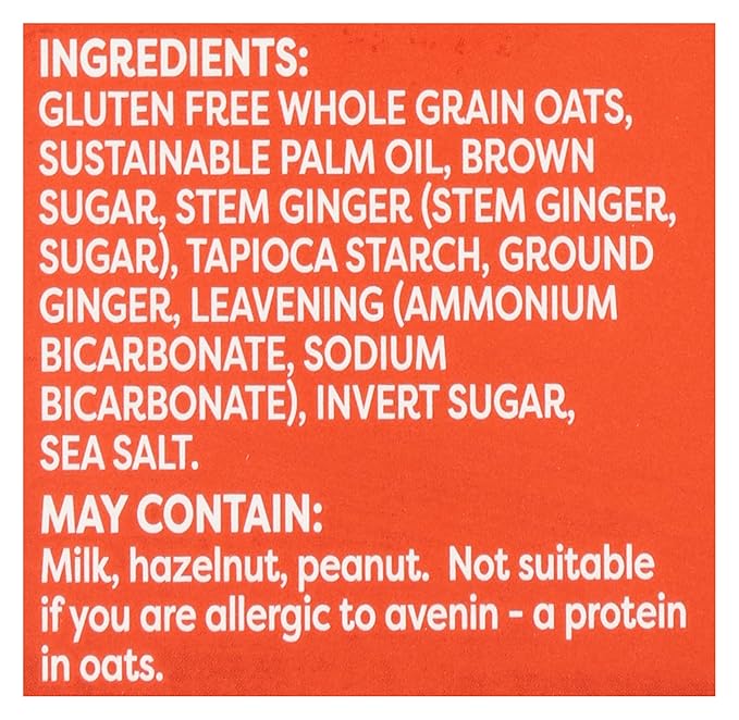 Nairn's Gluten-Free Stem Ginger Oat Grahams - Healthy, Tasty and Safe for Celiacs. Perfect On-the