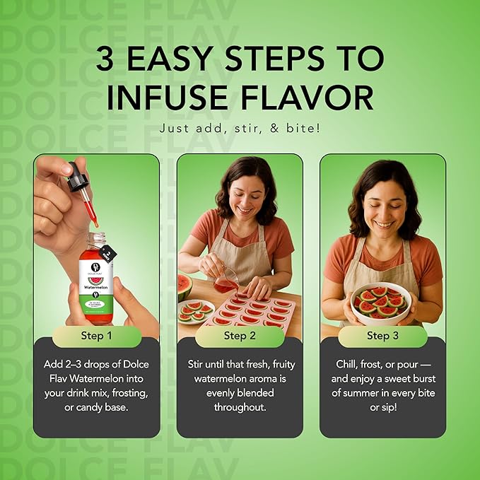 Dolce Flav Watermelon Extract ??2 Ounce Oil-Soluble Kosher, Sugar-Free, Concentrated Juicy
