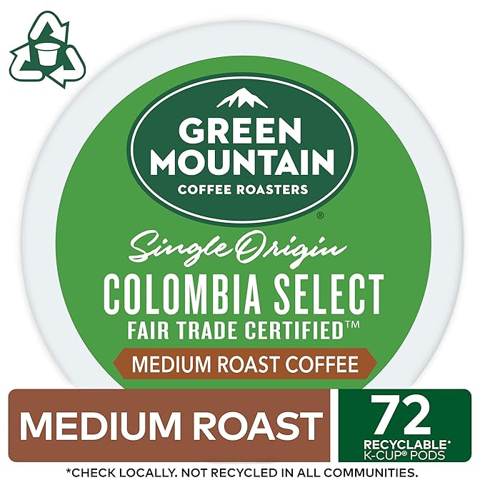 Green Mountain Coffee Roasters Colombia Select Keurig Single-Serve K-Cup Pods, Medium Roast Coffee