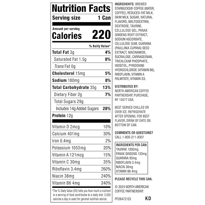Starbucks Doubleshot Energy Drink Coffee Beverage, Mocha, Iced Coffee, 15 fl oz Cans (12 Pack)
