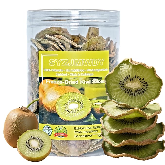 Premium Drying Kiwi Slices 6oz - 100% Sweet & Tart Snack, Perfect for Smoothies, Yogurt Recipes