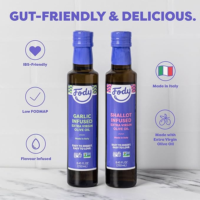 Fody Foods Cooking Bundle | Chicken & Vegetable Soup Base, Garlic & Shallot Infused Olive Oil | Low