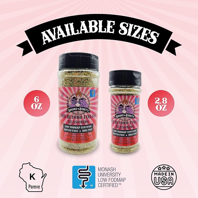 Smoke n Sanity SnS Beyond Italian Seasoning | Monash Certified Low FODMAP | Gluten Free | Certified