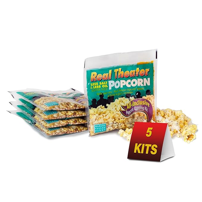 Wabash Valley Farms Lightly Salted Popcorn Kit-Popcorn Kernels for Popcorn Machine, All in One