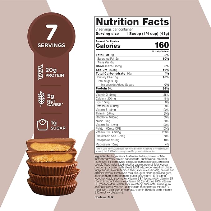 TransformHQ Meal Replacement Shake Powder 7 Servings (Chocolate Peanut Butter) - Gluten Free