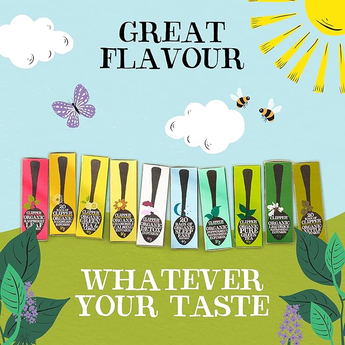 Clipper Tea Mint Herbal Teabags ??Caffeine Free, USDA Organic, Great Hot or Iced ??Refreshing