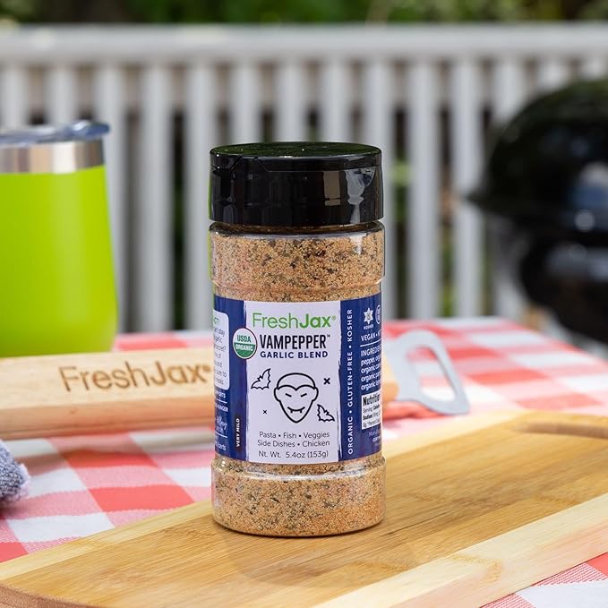 FreshJax Organic Vampepper Garlic Seasoning ??5.2 oz | Bold Garlic & Herb Spice Blend for Chicken