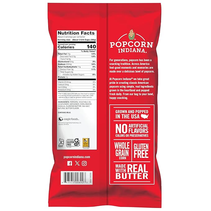Popcorn Indiana Movie Theater Butter One 3oz bag