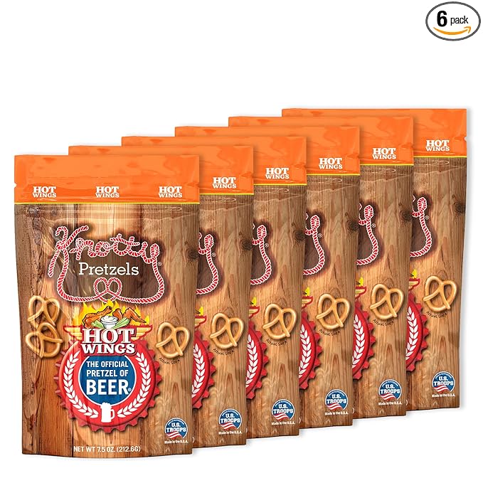 Knotty Pretzels ?쏷he Official Pretzel of Beer??7.5 oz Individual Seasoned Pretzels in Resealable