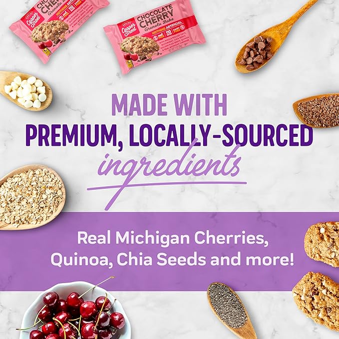 Cooper Street Granola Cookie Bake - Chocolate Cherry Chewy Granola Bars | Individually Wrapped