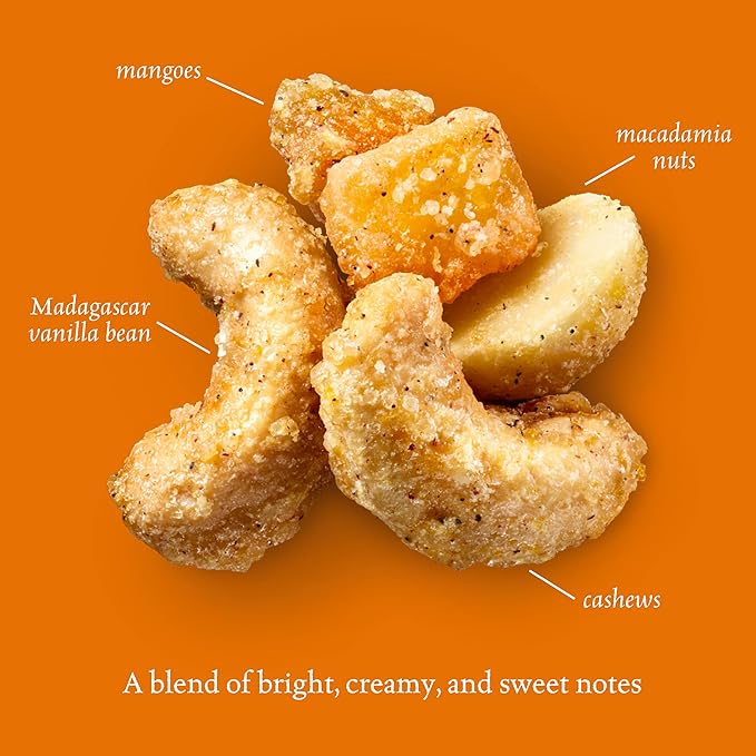 Sahale Snacks Tangerine Vanilla Cashew-Macadamia Glazed Mix,1.5 oz Grab & Go Bags(18