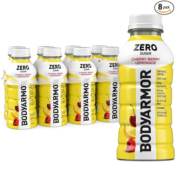 BODYARMOR ZERO Sugar Cherry Berry Lemonade, Sugar Free Sports Drink - Low-Calorie Hydration