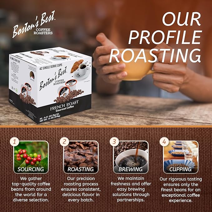 Boston’s Best - Rich & Bold French Roast Gourmet Delectable Dark Roast Coffee, Compatible with