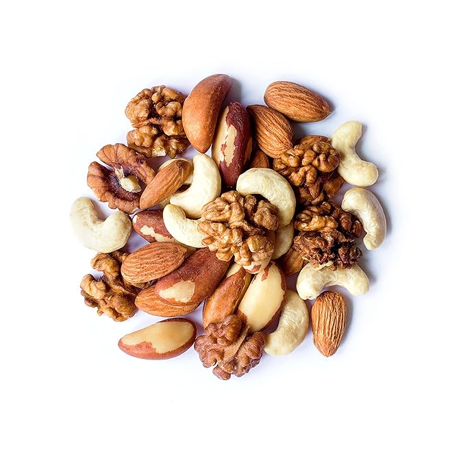 Food to Live Mixed Raw Nuts, 8 Pounds ??Cashews, Brazil Nuts, Walnuts, Almonds, Unsalted, Kosher
