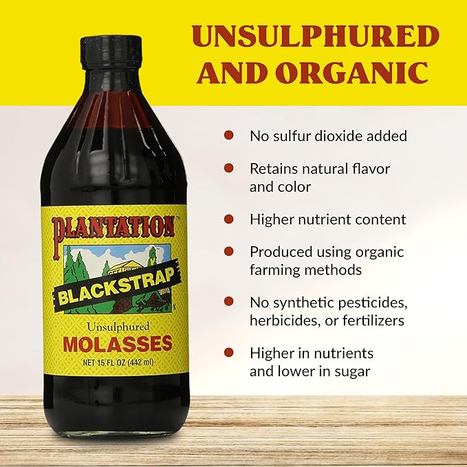 Plantation Blackstrap Molasses Bottle 15 oz (Pack of 2)