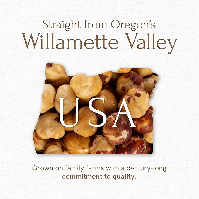 Snackathon Roasted Oregon Hazelnuts, Unsalted, Dry Roasted, Whole Filberts, Premium Natural Nuts