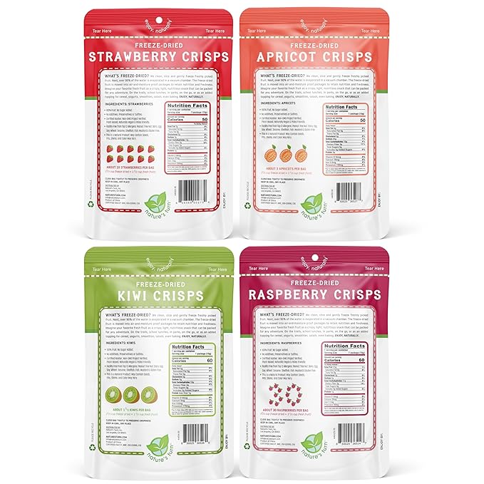 Nature?™s Turn Freeze-Dried Fruit Crisps ??Healthy, Gluten-Free, Crispy & Delicious, Plant-Based