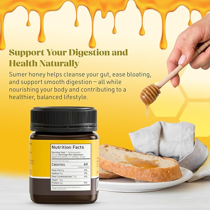 Arwa Foods Yemeni Al-Samar Raw Honey - Royal Yemeni Raw Organic honey from Wadi of Douan - 100%