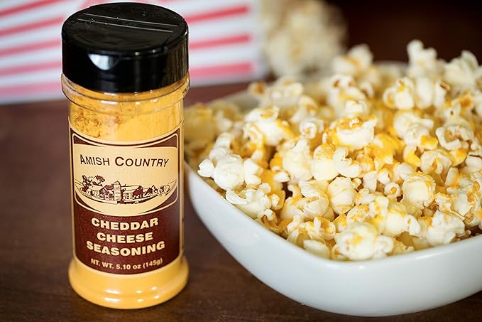 Amish Country Popcorn | Seasoning Variety Pack | BallPark Style ButterSalt - 5.5 oz & Cheddar