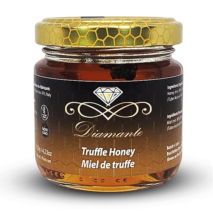 Diamante Italy Truffle Honey - Italian Luxurious Gourmet Flavored Honey with 3% Black Truffle