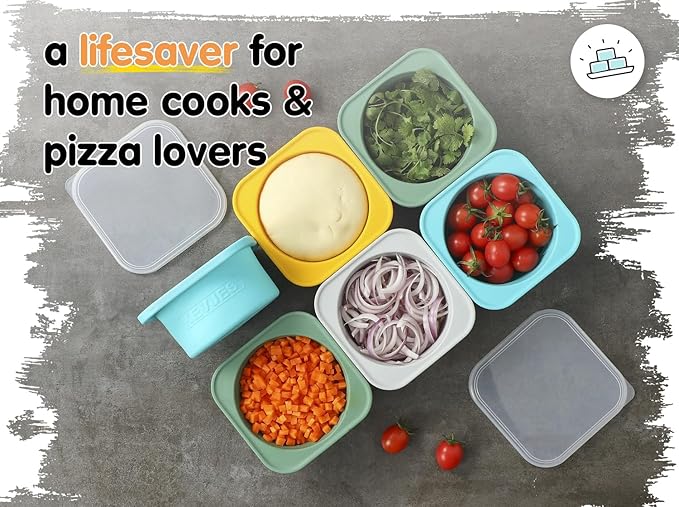 1000ml PLUS Pizza Sourdough Proofing Containers with Air-tight Lids for DIY family Artisan