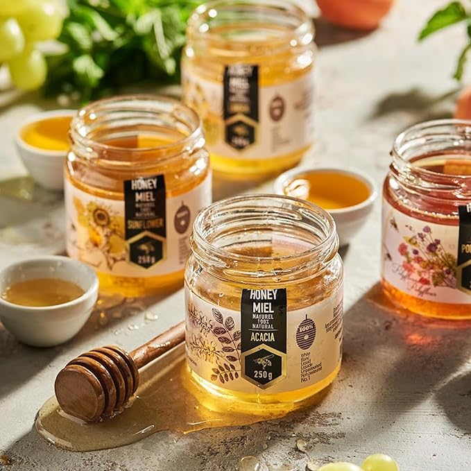 HONIGMA® Raw Acacia Honey | Exquisite Taste | 100% Pure | Unpasteurized | Unfiltered | Partially