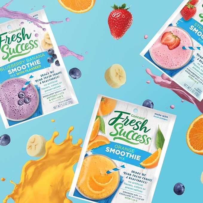 Concord Foods Orange Smoothie Mix - Citrus Flavor with No Artificial Flavors, Colors, or