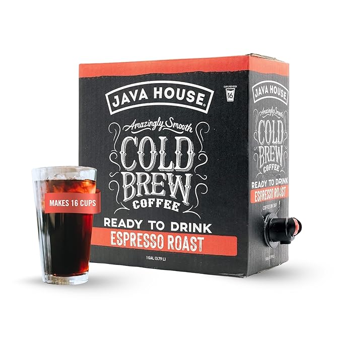 Java House Cold Brew Coffee on Tap – Premium 100% Arabica Dark Roast – Smooth Espresso Flavor with