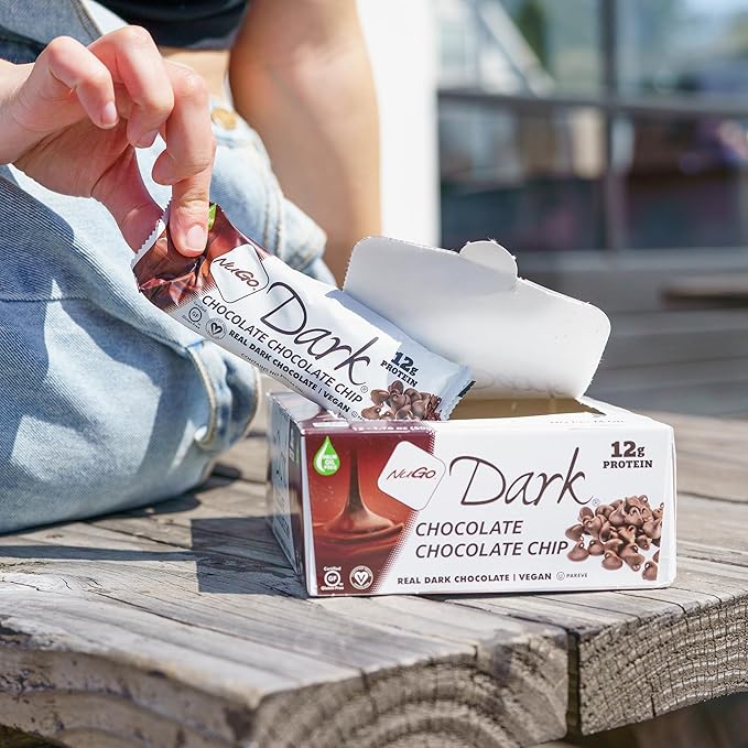 NuGo Dark Variety - Mint Chocolate Chip 12 Bars & Chocolate Chocolate Chip 12 Bars, 12-13g Protein