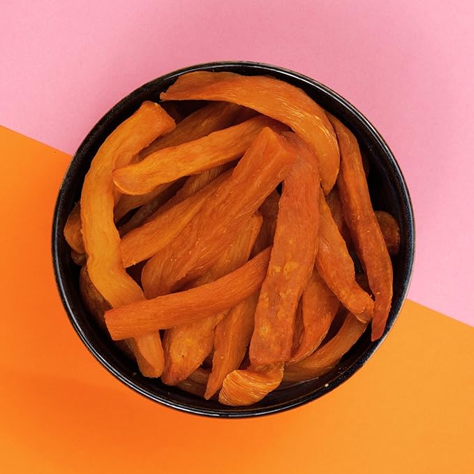 Yammy Dried Sweet Potato Sticks (Pack of 18), 1 Ingredient Superfood Snack, Healthy, 3g Protein